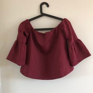 Off the shoulder crop top